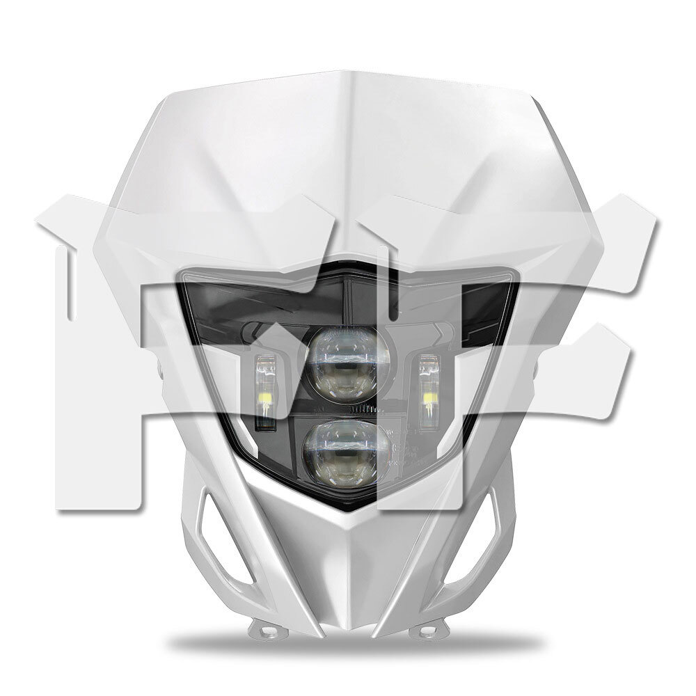 送料無料● ヤマハ WR250F WR250R WR450F YZ250F YZ450F YZ LED ヘッドライト アセンブリー ライトカバー ホワイト Eマーク ダートバイク拍卖