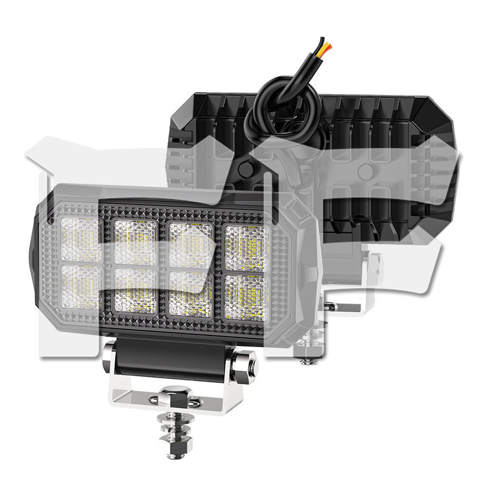 3.5インチ 作業灯 LED ワークライト 二色切替タイプ ホワイト/イエロー 2個 警告灯 投光器 ジープ ジムニー 汎用 多用途拍卖