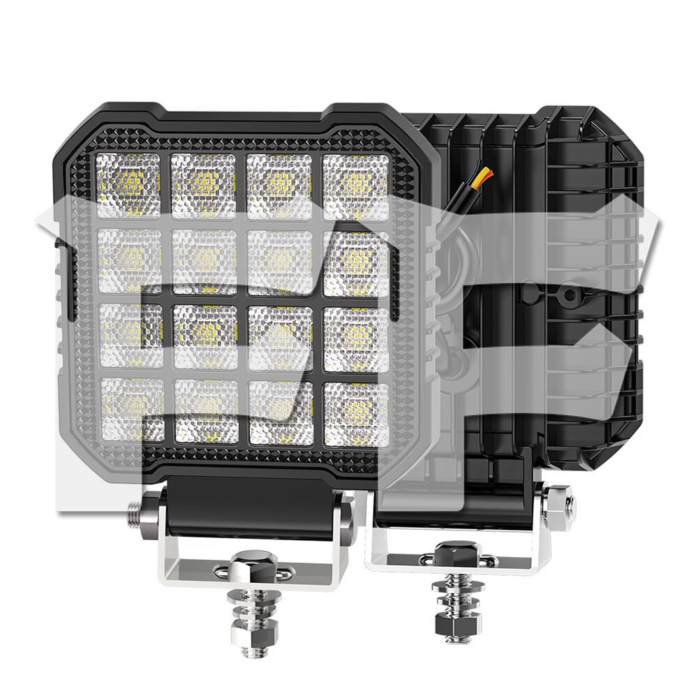 送料無料● 3.5インチ 作業灯 LED ワークライト 二色切替タイプ ホワイト/イエロー 2個 警告灯 投光器 ジープ ジムニー 汎用 多用途拍卖
