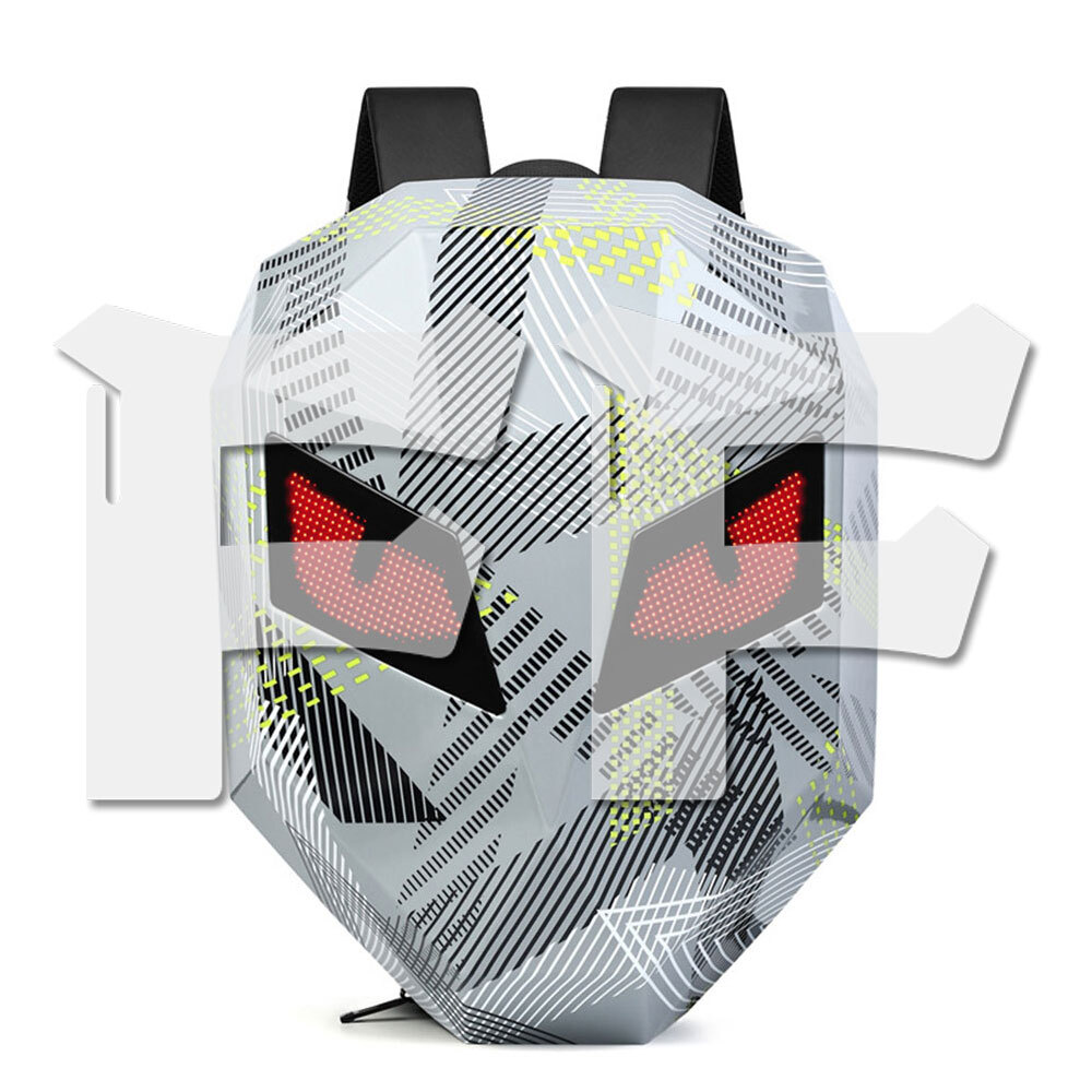 送料無料● 悪魔の眼 プログラム可能なLEDスクリーン LEDバック ヘルメット収納可能 ノートPC収納 自転車 オートバイ バイク 日本語アプリ拍卖