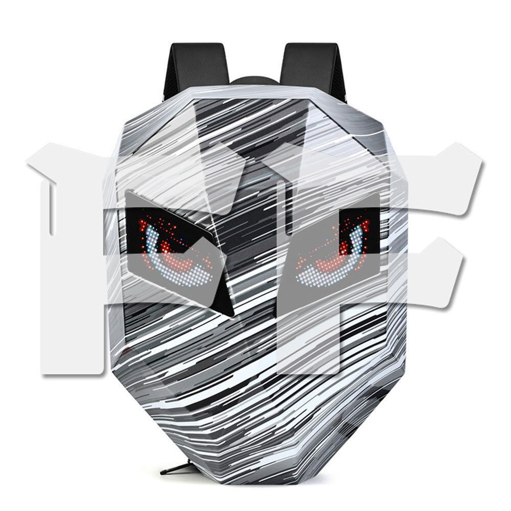 悪魔の眼 プログラム可能なLEDスクリーン LEDバック ヘルメット収納可能 ノートPC収納 自転車 オートバイ バイク 日本語アプリ拍卖