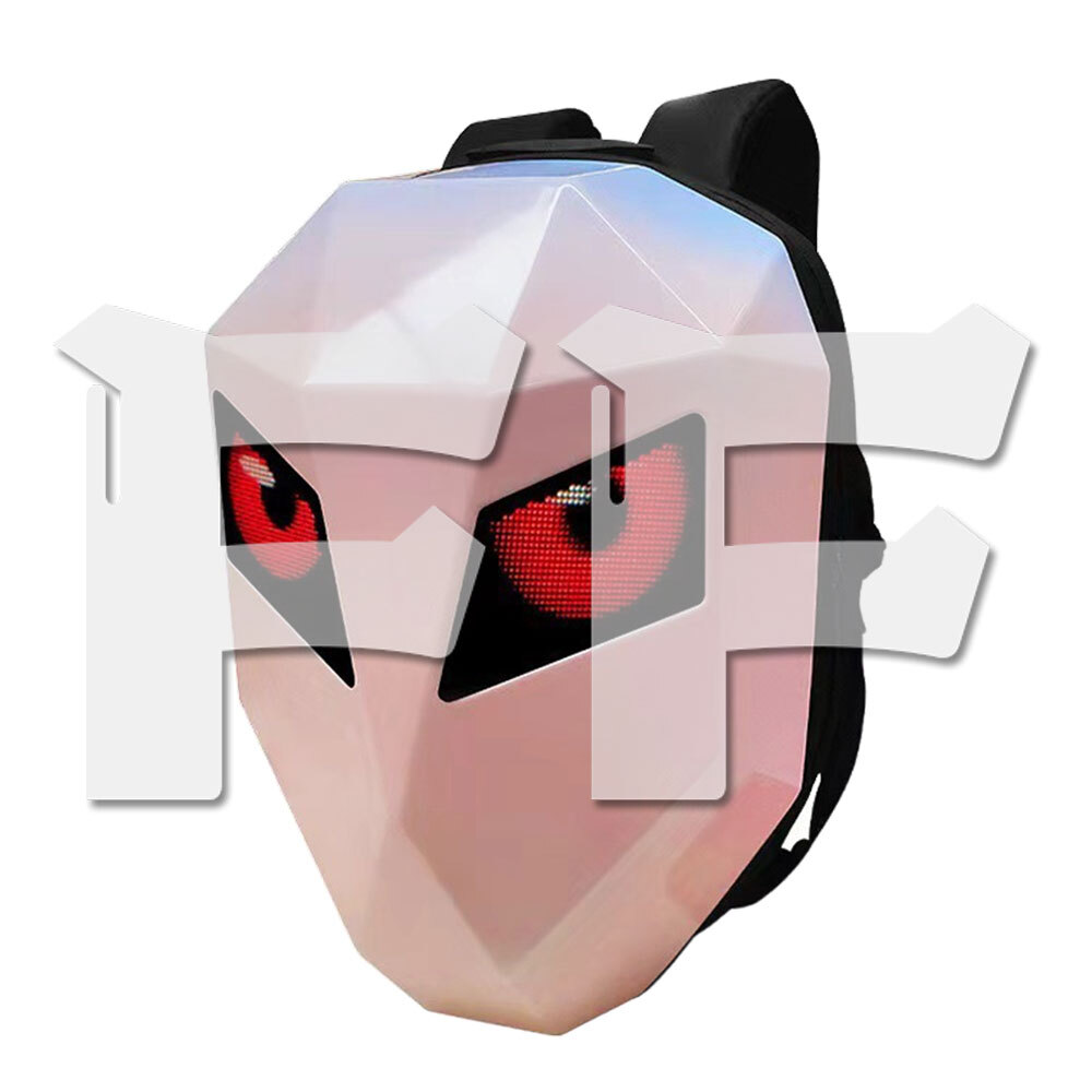 悪魔の眼 プログラム可能なLEDスクリーン LEDバック ヘルメット収納可能 ノートPC収納 自転車 オートバイ バイク 日本語アプリ拍卖