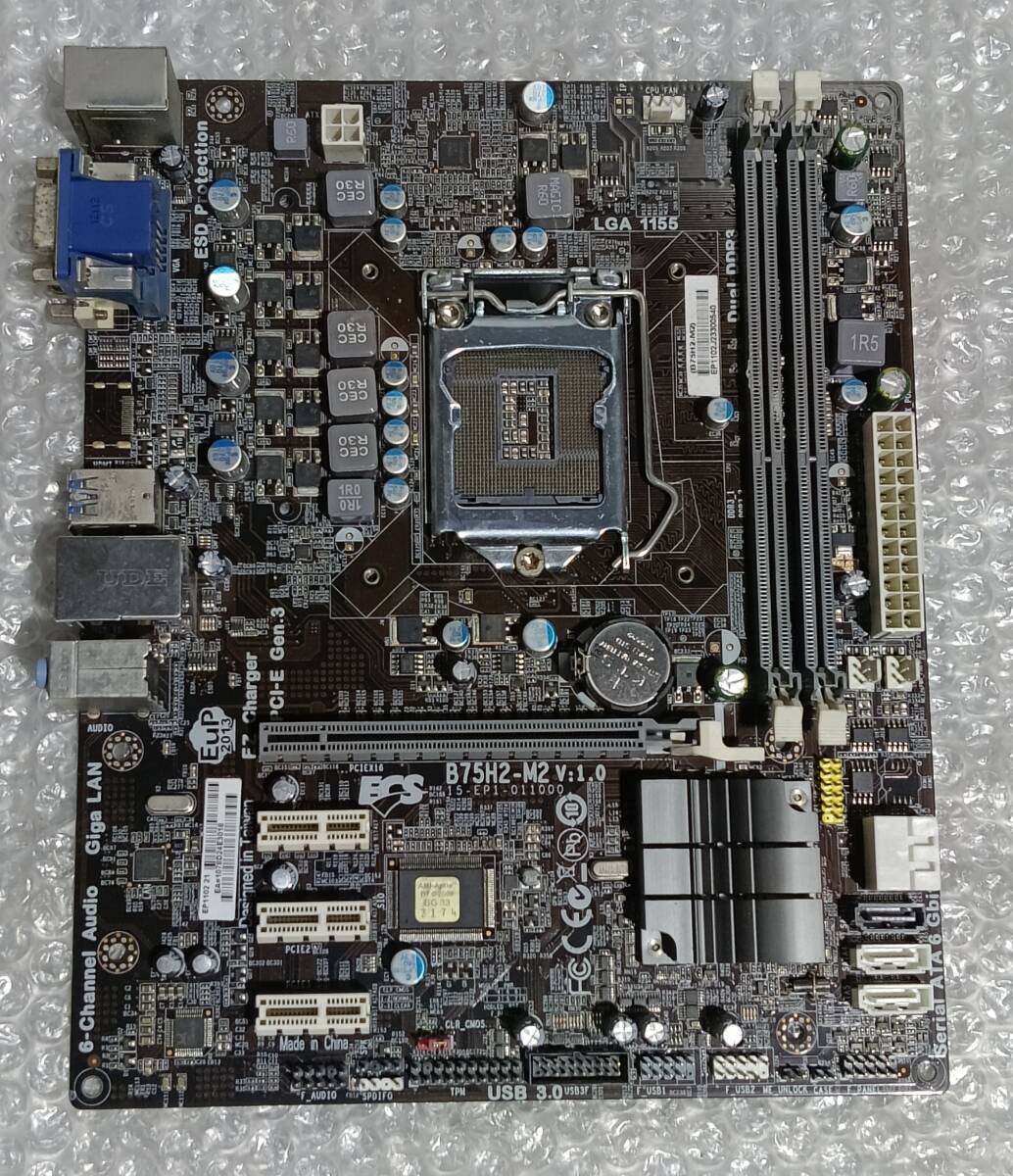 【中古パーツ】BIOS確認のみ、B75H2-M2 V:1.0 マザーボード IOパネル LGA1155 ■MB5884拍卖