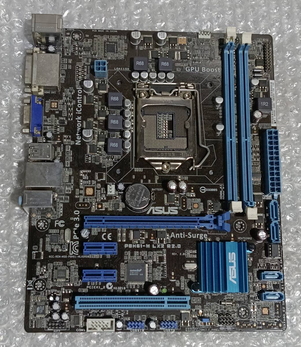 【中古パーツ】BIOS確認のみ、P8H61-M LX2 R2.0 マザーボード IOパネル付き LGA1155 ■MB5885拍卖