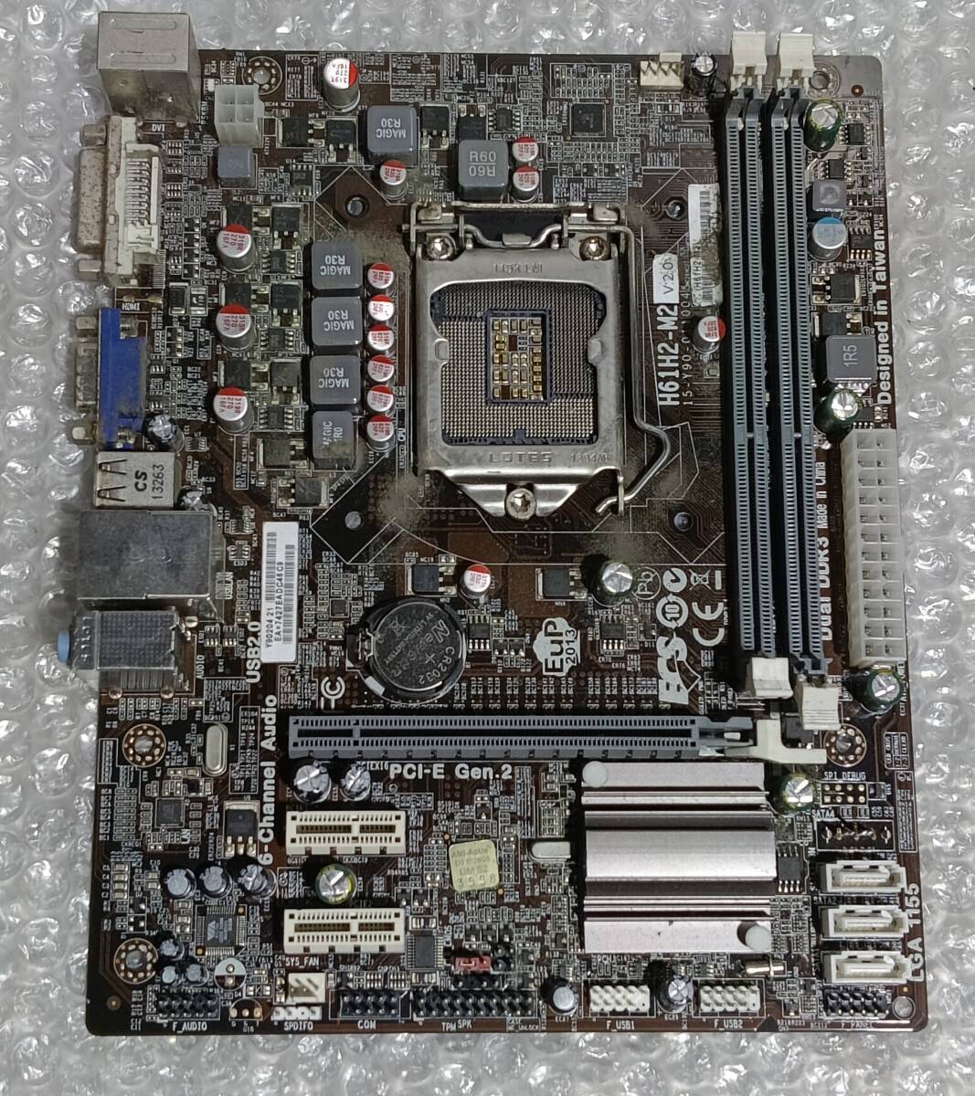 【中古パーツ】BIOS確認のみ、H61H2-M2 V:2.0 マザーボード IOパネル付き LGA1155 ■MB5866拍卖