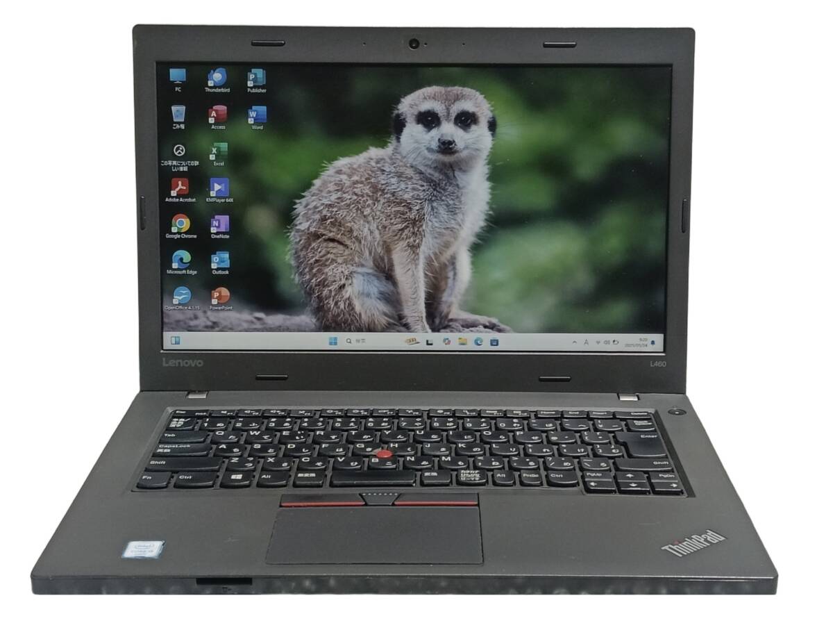 【驚速 LENOVO L460 i5-6200U 2.3GHz x4+8GB+ SSD240GB 14インチワイドノートPC】Win11+Office2021/WEBカメラ A052403拍卖