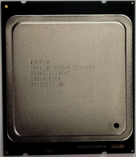 【中古パーツ】CPU Intel Xeon E5-1650 3.2GHz TB 3.8GHz SR0KZ Socket LGA2011 6コア12スレッド 動作品 サーバー用拍卖