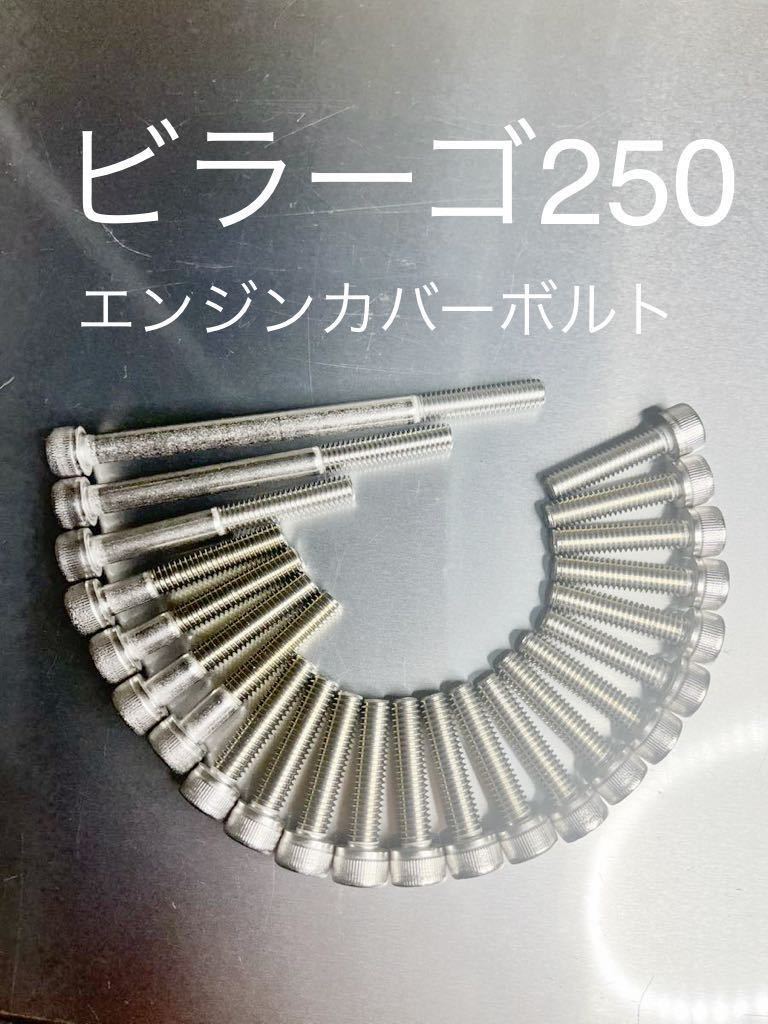 ビラーゴ250 エンジンカバーボルト ステンレス製キャップスクリュー XV250 新品拍卖