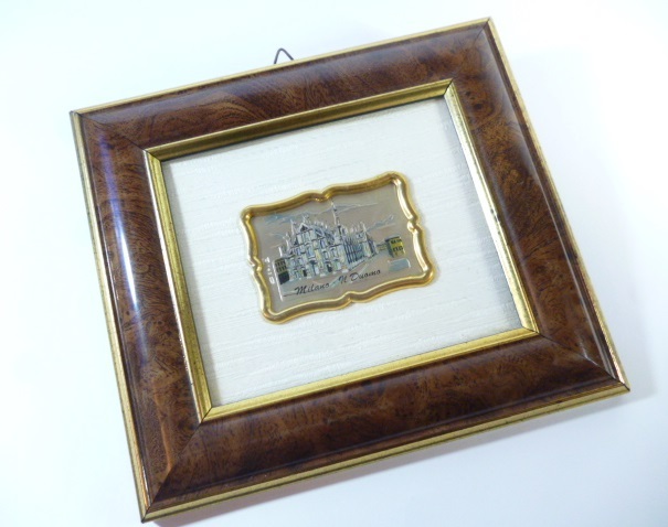 ξ イタリア製 彫銀アート シルバー SILVER925 壁掛け 壁飾り ξ ITARY 銀箔 額 絵 画 シルバー拍卖