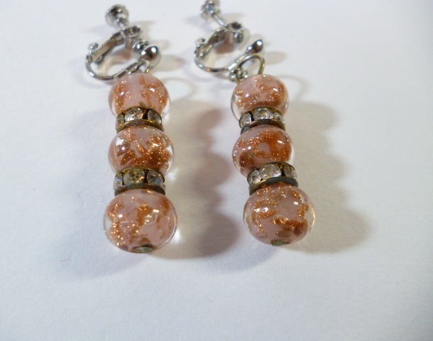 β Venetian murano glass ベネチアングラス イヤリング β ベネチアンガラス ムラーノ ヴェネチアン ベネチアン ムラノ イタリア ITARY拍卖