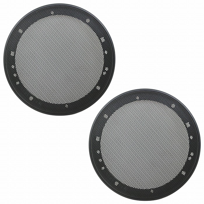 汎用 スピーカー カバー メッシュグリル ガード 6.5インチ 16/17cm用 2枚セット カースピーカー ブラック 黒 フタ 左右拍卖
