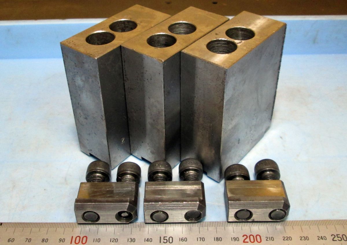 FC088 生爪 パワーチャック 油圧チャック用 P1.5 穴間 20 ジョーナット付 中古拍卖