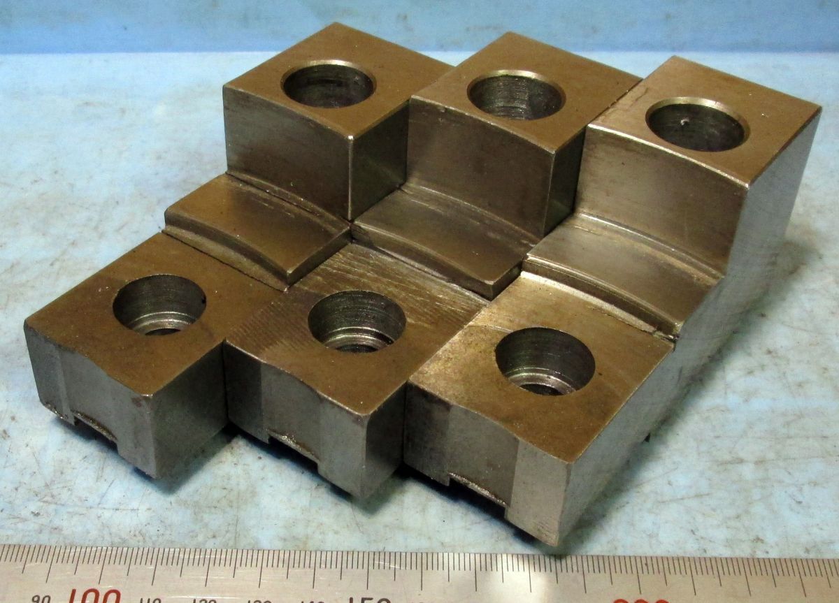 FC016 生爪 分割型チャック用 98.6×35×49 穴間54 中古拍卖