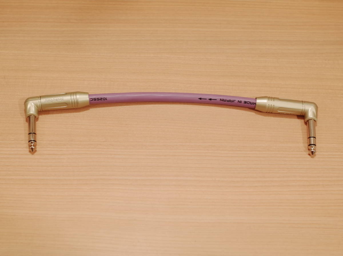 ★ 即決 Oyaide PA-02 V2 30cm L型ステレオフォンプラグケーブル (TRS 3極) AMPHENOL ACPS-RN ★拍卖