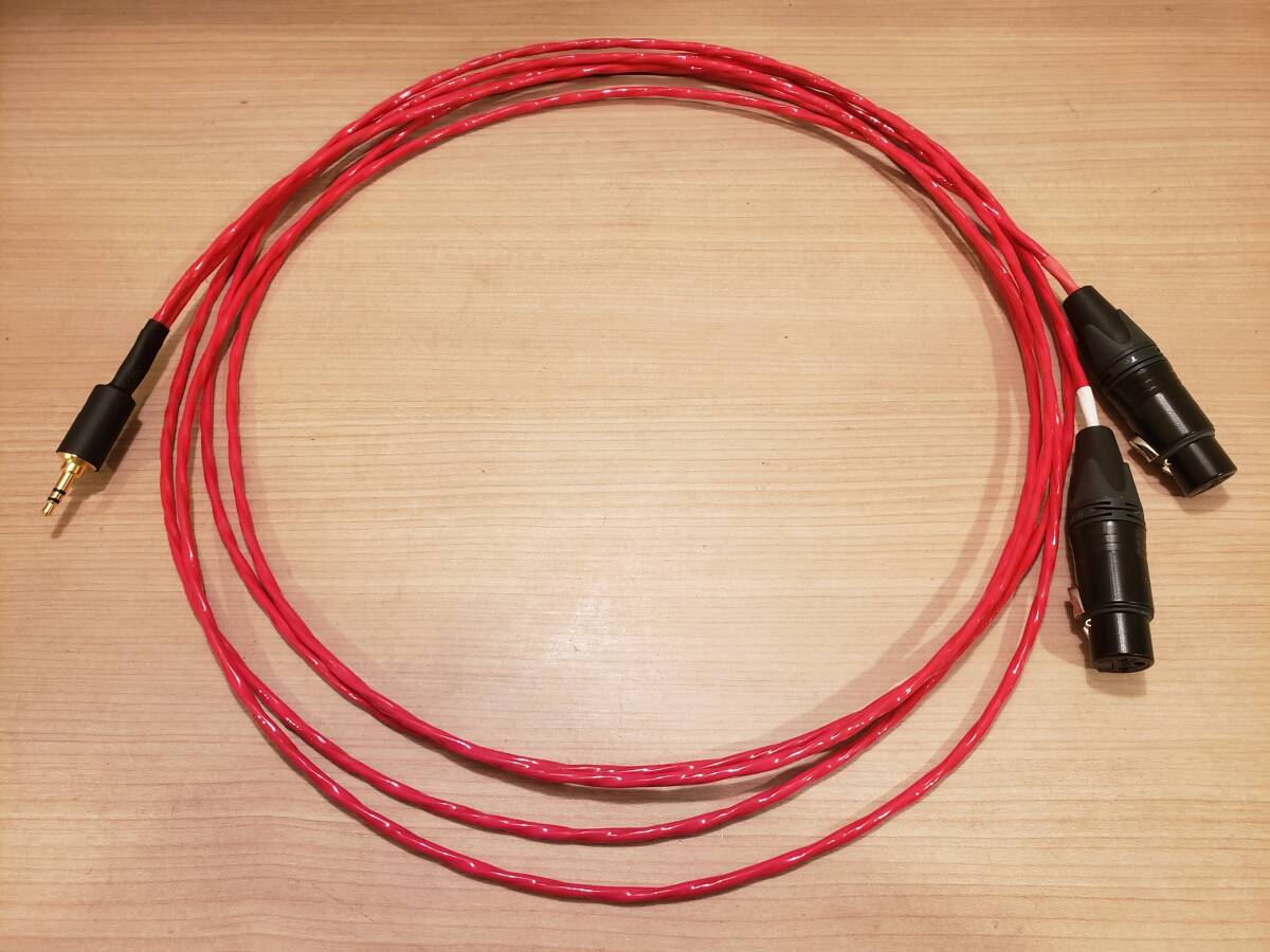 ★ BELDEN 88760 XLR2メス-ステレオミニプラグ3.5mm 変換ケーブル 2m Yケーブル 金メッキ NYS231BG-LL NC3FXX-B 分岐長め 2本仕様拍卖