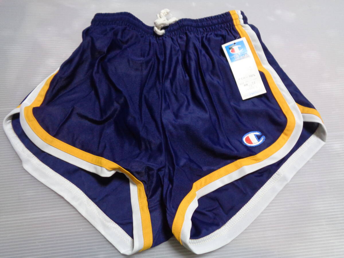 W72(S) ネービー CR-152 チャンピオン ナイロン100% ゴールドウィン インナー付き 短パン ショートパンツ レトロ 未使用拍卖