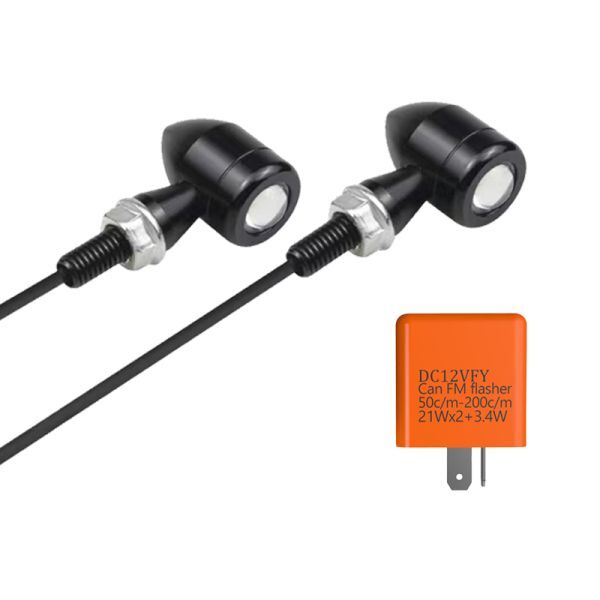 バイク led ミニ ウインカー ポジション 汎用 極小 小型 アンバー ハーレー アメリカン カフェレーサー 2個 リレー付 N536拍卖