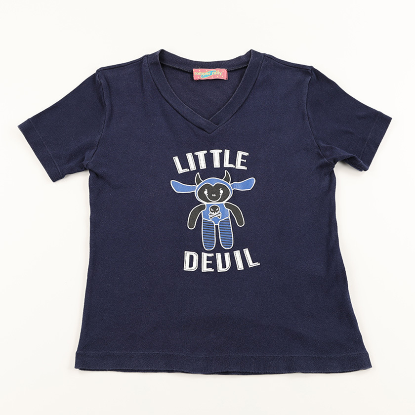00’s romper rally ロンパーラリー プリント半袖Tシャツ Mサイズ ネイビー(ジャンク商品)拍卖