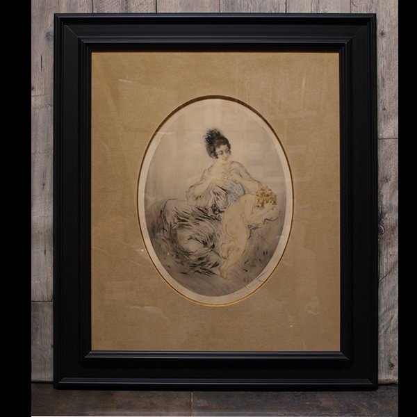 Louis ICART◇ルイ・イカール 翼を失くした天使◇額装サイズ76×65cm 美品拍卖