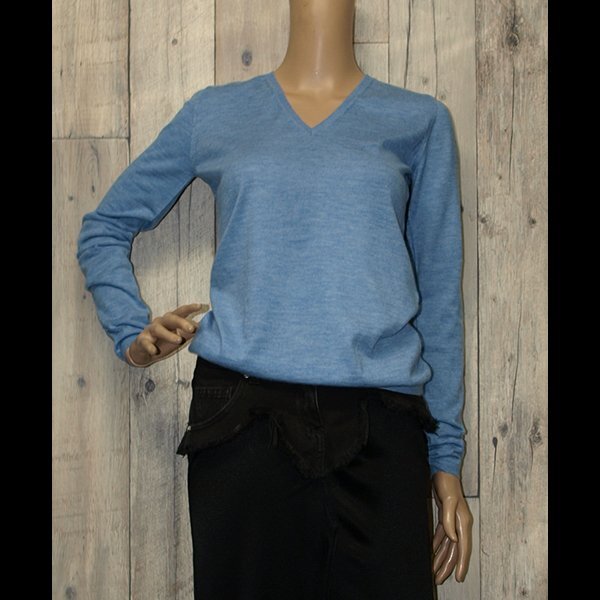 未使用・AUXCA. TRUNK◇オーカ・トランク カシミヤセーター◇ブルー系 XSサイズ イタリア製拍卖