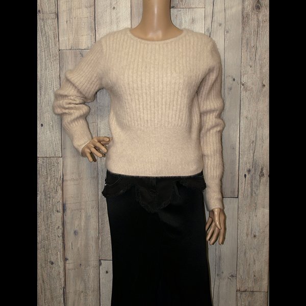 AEWEN MATOPH◇イウエンマトフ ユナイテッドアローズ 長袖カットソー◇ブラウン系ライトアイボリー・Fサイズ 美品拍卖