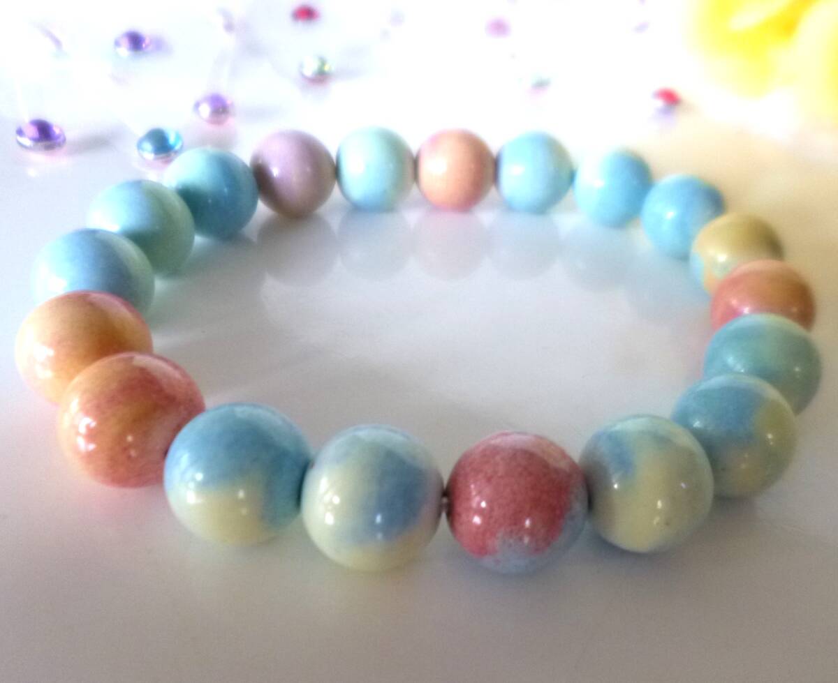 ☆開運☆富☆繁栄☆健康長寿☆魔除け・厄除け☆マカロンアラシャン☆ ☆アラシャンアゲート(阿拉善瑪瑙)☆ ☆10mm☆ ☆16cm☆拍卖