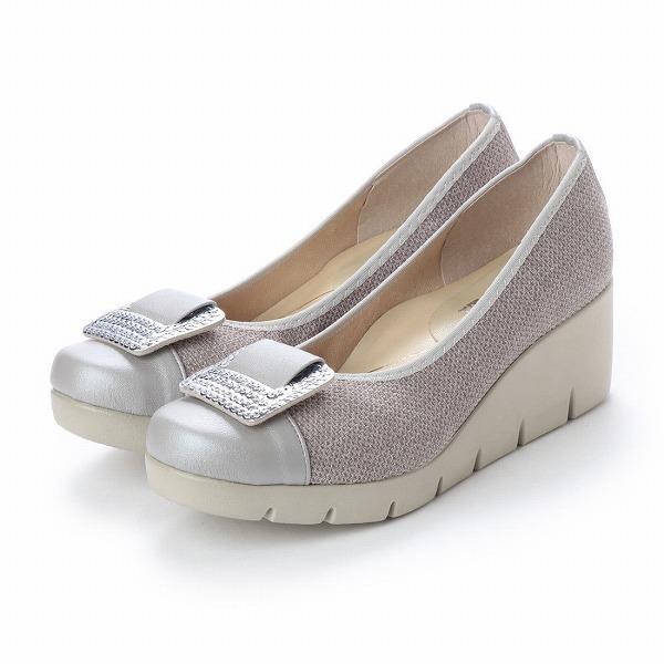 36lk 送料無料 ファーストコンタクト パンプス ビジュー 日本製 痛くない 母の日 ウェッジパンプス コンフォートシューズ 走れるパンプス拍卖