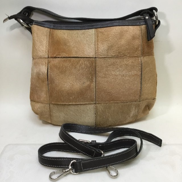 【中古/現状品/CH】INNUE イヌエ 2WAY ハンド ショルダー バッグ ブラウン系 手提げ 斜め掛け レディース バッグ MZ0611/0017拍卖