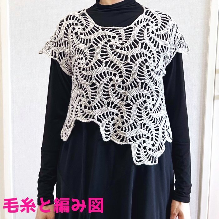 編み物キット 新品 コスタファインで編む風車のアシンメトリーベスト 春夏毛糸 ダイヤモンド毛糸 無料編み図 かぎ針編み モチーフ拍卖