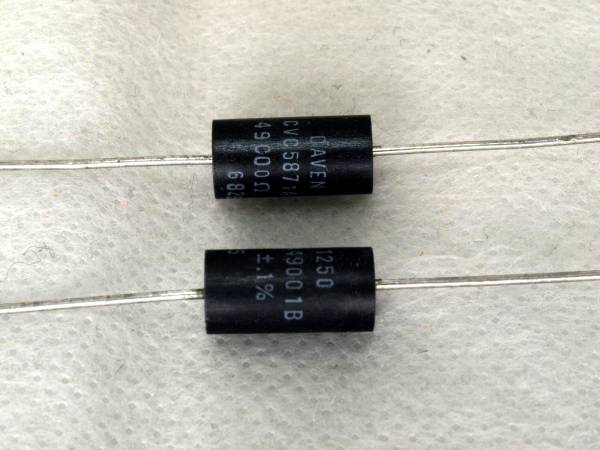 即決 DAVEN ダヴェン 49Kohm 0.1% 2本~10本 精密 巻線抵抗 米国製拍卖