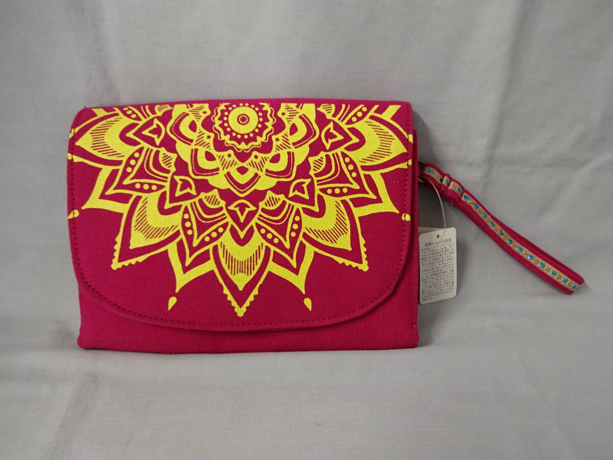 チャイハネ アミナコレクション 曼荼羅柄 マルチポーチ 財布 ケース 小物入れ ピンク拍卖
