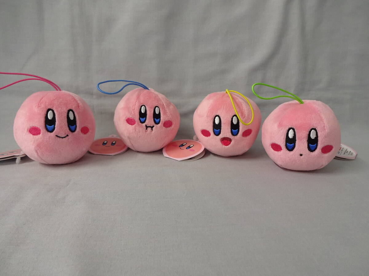 星のカービィ フェイスマスコット ぬいぐるみ にっこり えがお おすまし ほおばり (全4種)ラウンドワン限定 4個セット売り 拍卖