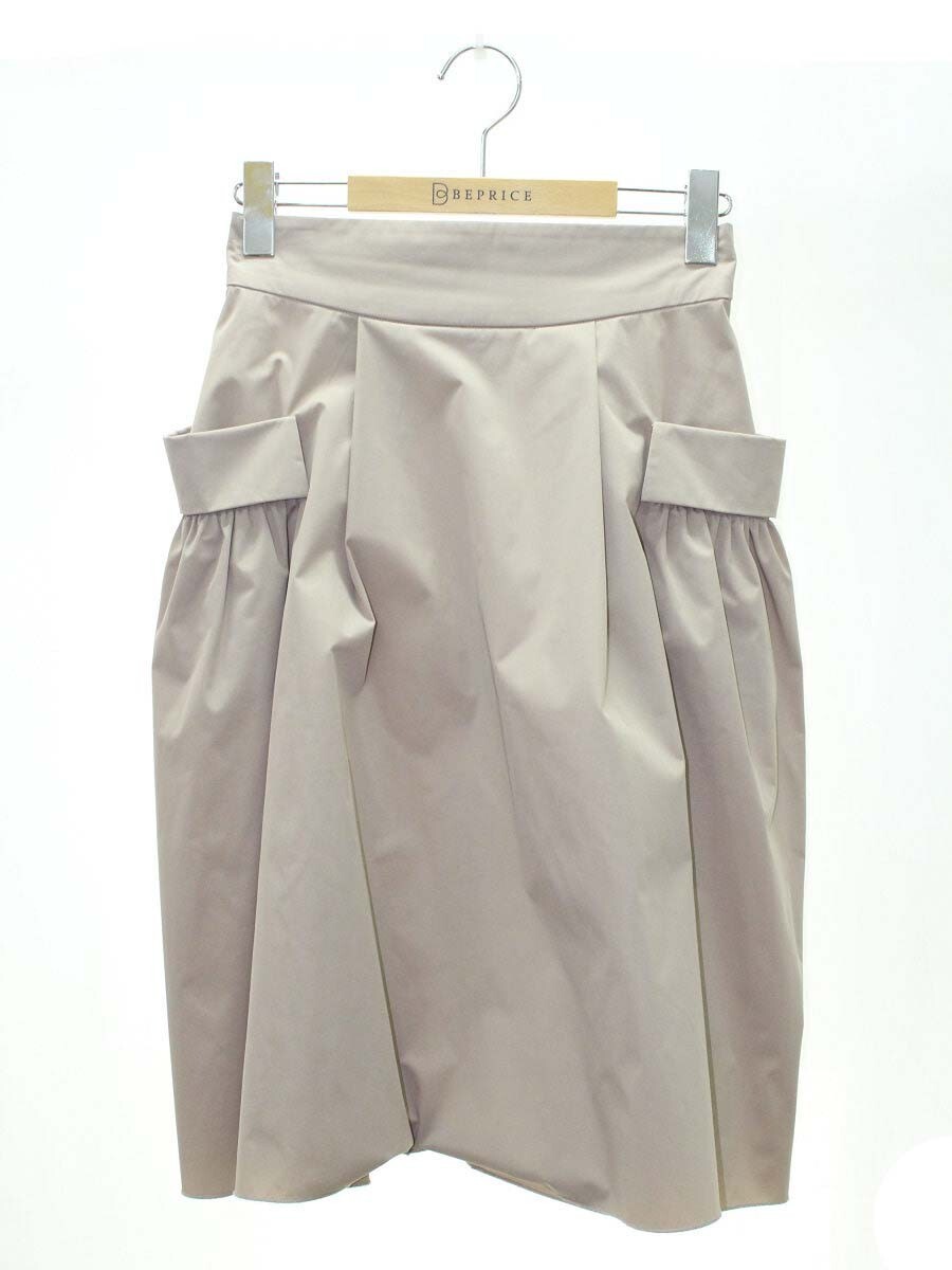 FOXEY NEW YORK フォクシー スカート 38 ホリー ブラウンベージュ タックフレア IT8N3CZTZAYW拍卖