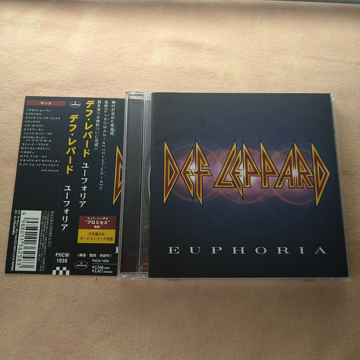 帯付 デフレパード ユーフォリア DEF LEPPARD EUPHORIA Japanese edition with OBI used CD 拍卖
