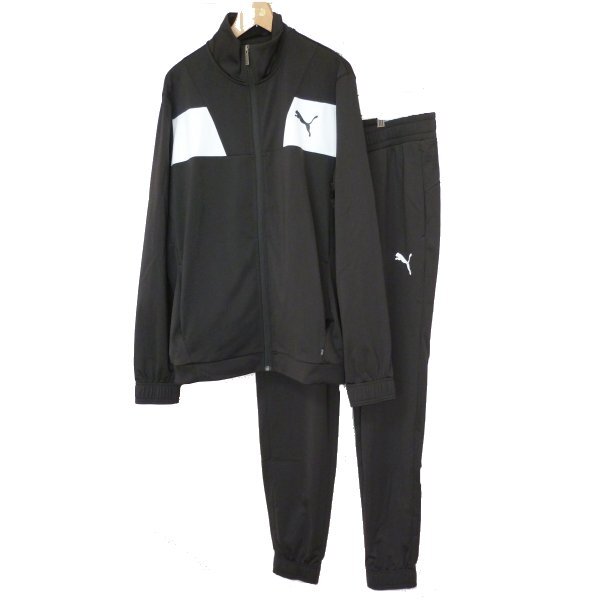 新品◆送料無料(メンズXL相当)(L)プーマー PUMA 黒トレーニングジャージ上下セット セットアップ拍卖