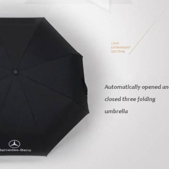 BENZ☆ノヴェルティで貰った折りたたみ傘/黒(非売品)アンブレラ紳士用/新品azu00pd拍卖