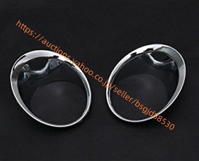 新品 新型 ランドクルーザープラド150系専用 ヘッド ライト ランプ カバーガーニッシュ シルバー 左右2P 5091拍卖