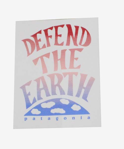 訳あり パタゴニア ディフェンド ジ アース ステッカー PATAGONIA DEFEND THE EARTH STICKER シール デカール 四角 長方形 ネコポス 新品拍卖