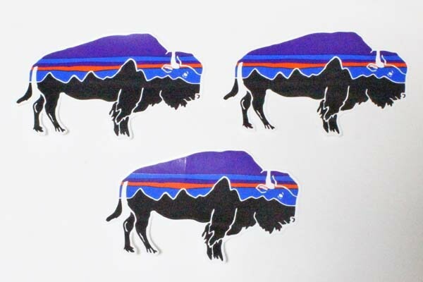 パタゴニア ステッカー フィッツロイ バイソン 小 3枚セット PATAGONIA FITZROY BISON STICKER シール カスタム 動物 アニマル デコ 新品拍卖