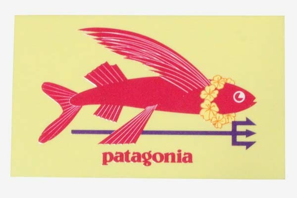 訳有 パタゴニア トライデントフィッシュ キャンペーン ステッカー Patagonia SURF WOMEN 飛魚 レイ 魚 花 シール 非売品 コレクション拍卖