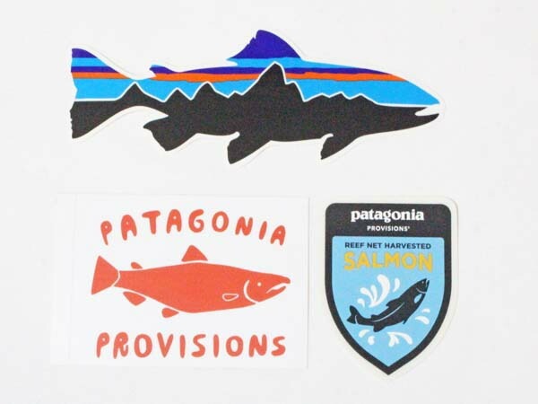 訳有 パタゴニア ステッカー 3種セット PATAGONIA フィッツロイ トラウト 魚 鱒 鮭 釣 サーモン プロビジョンズ シール ネコポス SET 新品拍卖