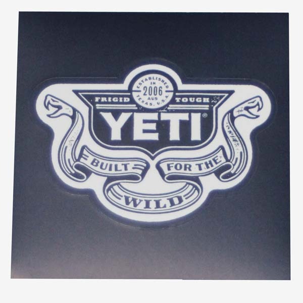 訳あり イエティ ステッカー YETI BUILT FOR THE WILD STICKER 2 シール デカール クーラー タンブラー アウトドア チューン ネコポス 新品拍卖