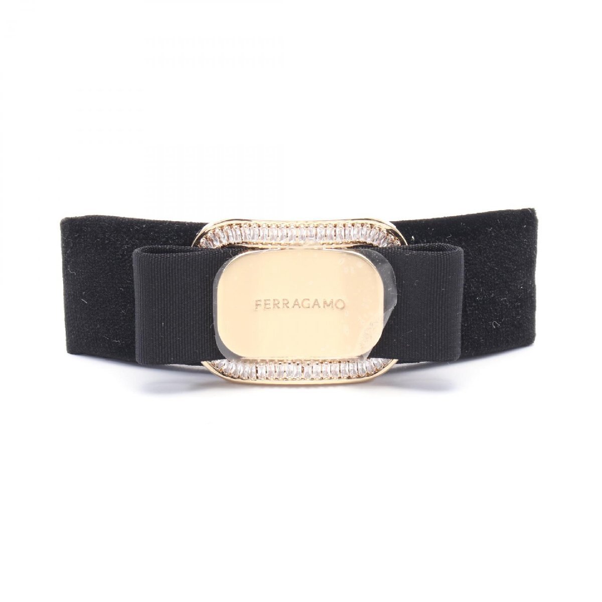サルヴァトーレフェラガモ リボン ブランドオフ Salvatore Ferragamo GP(ゴールドメッキ) バレッタ ポリエス拍卖
