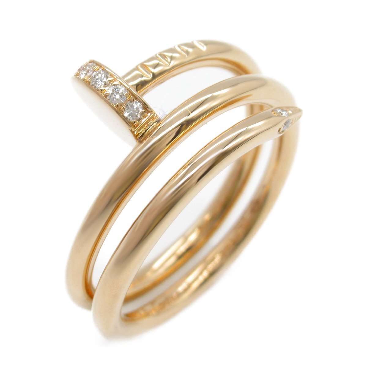 カルティエ ジュストアンクル ダブル リング ダイヤ ブランドオフ CARTIER K18PG(ピンクゴールド) リング・指拍卖