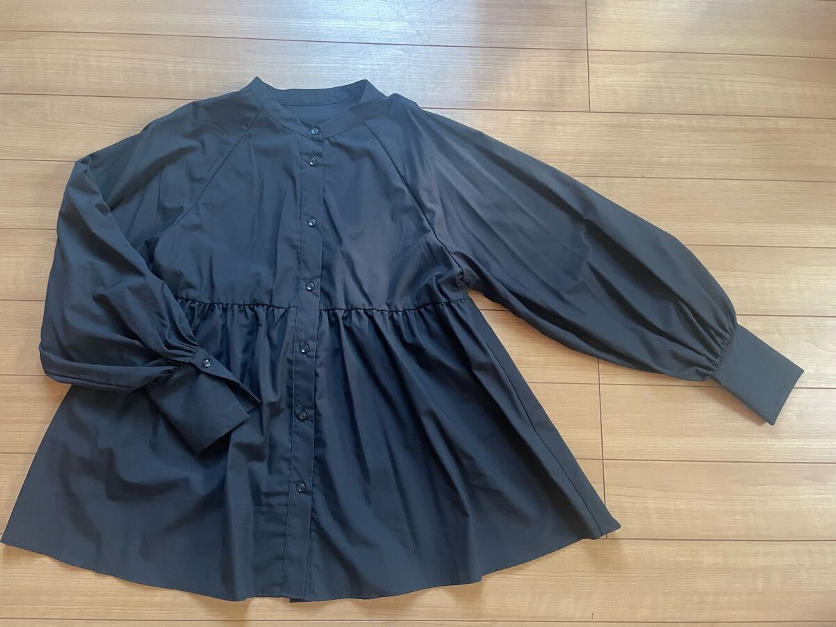 ★未使用新品!ilsolore☆ふんわりボリュームデザインがすてき☆ブラウス トップス M☆ブラック☆送料185円★拍卖