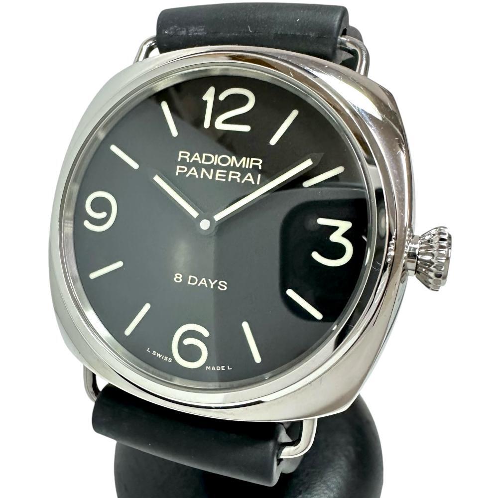 PANERAI/パネライ ラジオミール 8DAYS PAM00610 腕時計 ステンレススチール/ラバー 手巻き R番(2015年) 黒文字盤/黒ラバーベルト メンズ拍卖