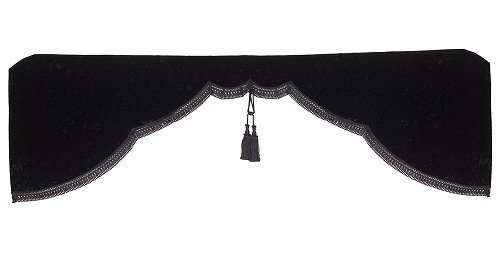 MADMAX トラック用品 金華山 チンチラ 五右衛門 カーテン Lサイズ(横2200x縦720mm) ブラック【送料800円】拍卖