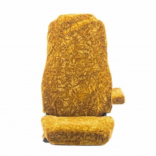 トラック用品 金華山 チンチラ 運転席 エアループデュトロ ダブルキャブ シートカバー ゴールド【送料800円】拍卖