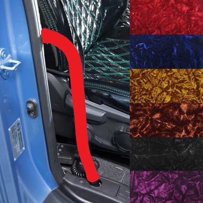 トラック用品 内装 金華山 チンチラ アシストグリップカバー グランドプロフィア H15/12~ Rセット ブラック【送料800円】拍卖