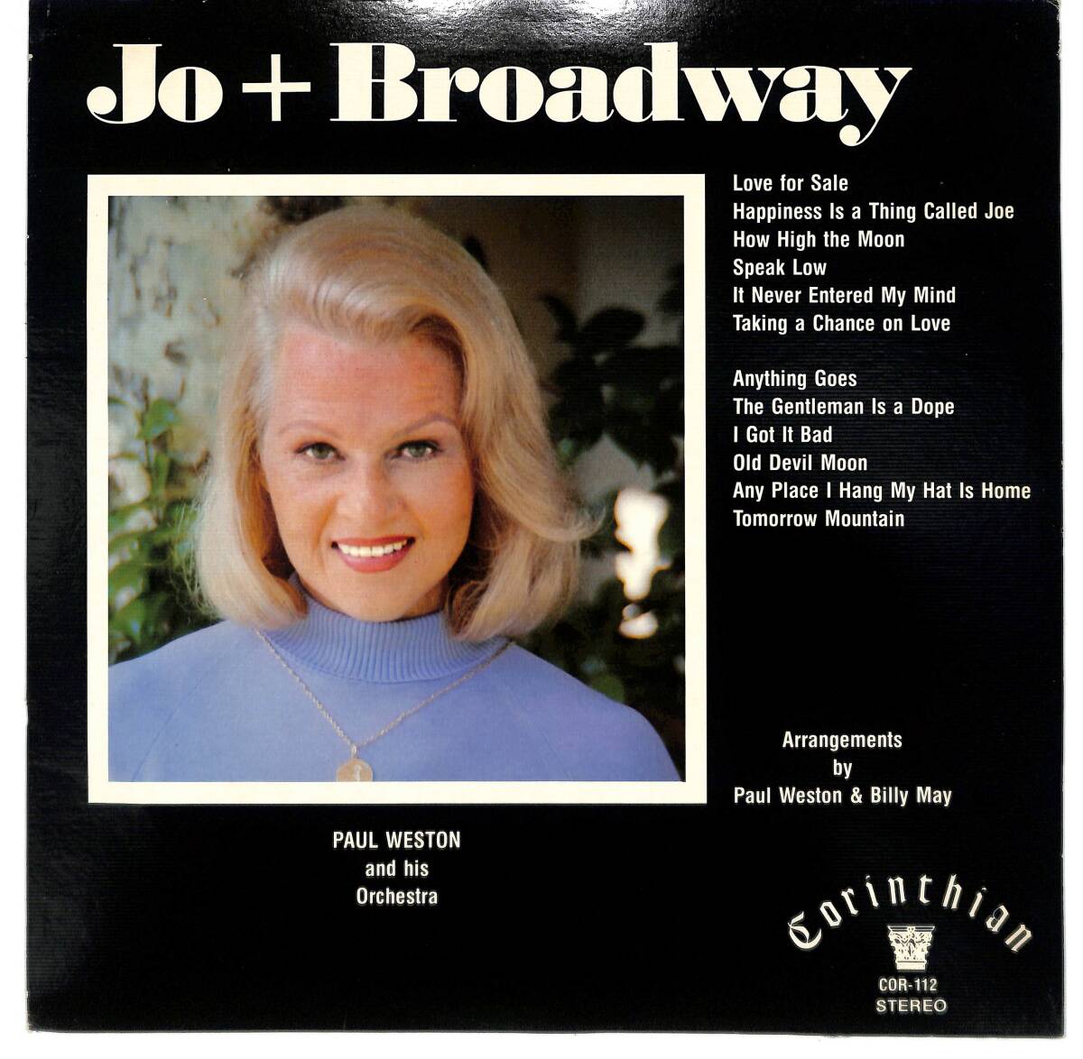 g3139/LP/Jo Stafford With Paul Weston And His Orchestra/Jo + Broadway/COR-112拍卖
